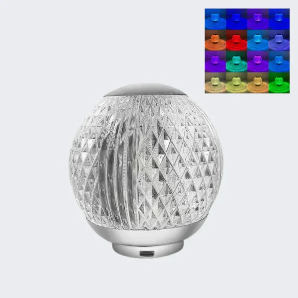 32-Color Crystal Ball LED Table Lamp – Rechargeable