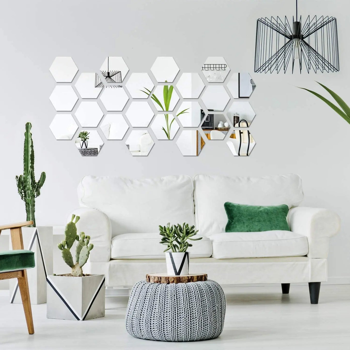 Acrylic Hexagon wall decor Mirror - Luxenish