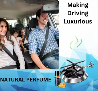 Car Aroma Diffuser Air Freshener Solar Power With Refill Perfume