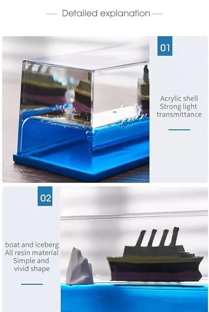 Titanic Cruise Iceberg Liquid Wave Toy – Calming Movement for Office & Home